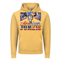 Vintage Mustard American junkie Vintage Hoodie - Zillion Design Studio