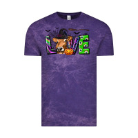 Cloud Purple Love Halloween Cow Vintage Tee - texasbilliewilder