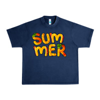 Navy summer mango Urban Heavy Tee - BarkalooDesign