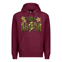 Burgundy Boy Mom Premium Hoodie - BundleAndBundleShop