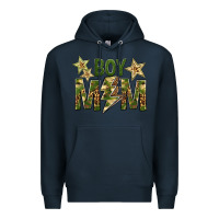 Navy Boy Mom Premium Hoodie - BundleAndBundleShop