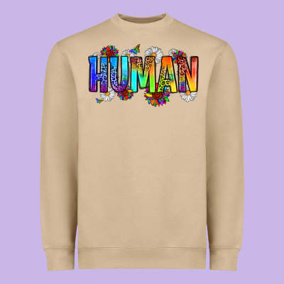 Human Heavyweight Sweatshirt Designed By Zillion Design Studio