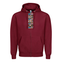 Burgundy usa flag and western patterns  penwraps Zipper Hoodie - Artiststas