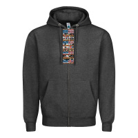 Charcoal Heather usa flag and western patterns  penwraps Zipper Hoodie - Artiststas