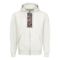 Oatmeal Heather usa flag and western patterns  penwraps Zipper Hoodie - Artiststas