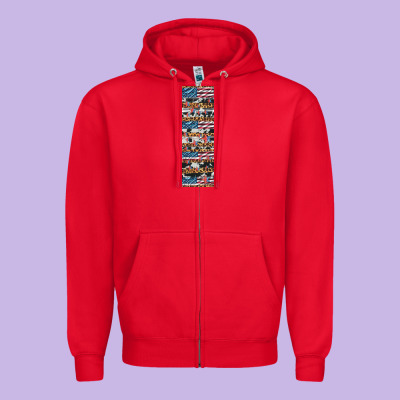 Usa Flag And Western Patterns  Penwraps Zipper Hoodie Designed By Artiststas