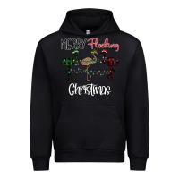 Black Merry Flocking Christmas Urban Hoodie - Bettercallsaul