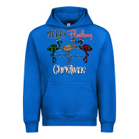 Cobalt Merry Flocking Christmas Urban Hoodie - Bettercallsaul