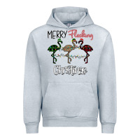 Heather Grey Merry Flocking Christmas Urban Hoodie - Bettercallsaul