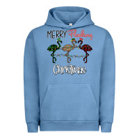 Pigment Pebble Blue Merry Flocking Christmas Urban Hoodie - Bettercallsaul