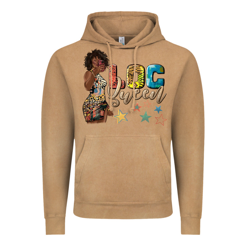 Afro Woman Loc Queen Vintage Hoodie by texasbilliewilder | Teevron