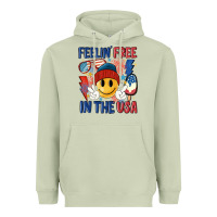 Matcha feelin free in the usa Heavyweight Hoodie - MaliasSmallBusiness