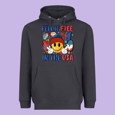 Feelin Free In The Usa Heavyweight Hoodie Designed By Maliassmallbusiness