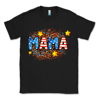 Black usa Mama  leopard background Classic Tee - AdoDesignShop