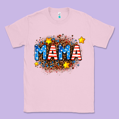 Usa Mama  Leopard Background Classic Tee Designed By Adodesignshop
