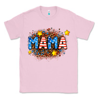 Bubblegum Pink usa Mama  leopard background Classic Tee - AdoDesignShop