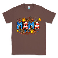 Chestnut usa Mama  leopard background Classic Tee - AdoDesignShop