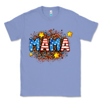 Colony Blue usa Mama  leopard background Classic Tee - AdoDesignShop
