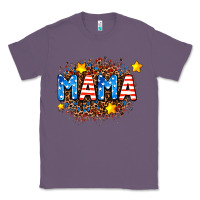 Lavender usa Mama  leopard background Classic Tee - AdoDesignShop