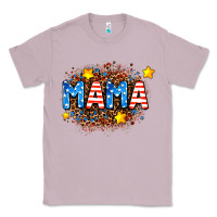 Lilac usa Mama  leopard background Classic Tee - AdoDesignShop