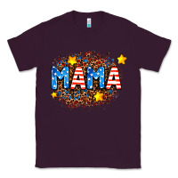 Plum usa Mama  leopard background Classic Tee - AdoDesignShop