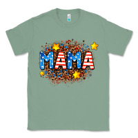 Sage usa Mama  leopard background Classic Tee - AdoDesignShop
