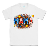 White usa Mama  leopard background Classic Tee - AdoDesignShop