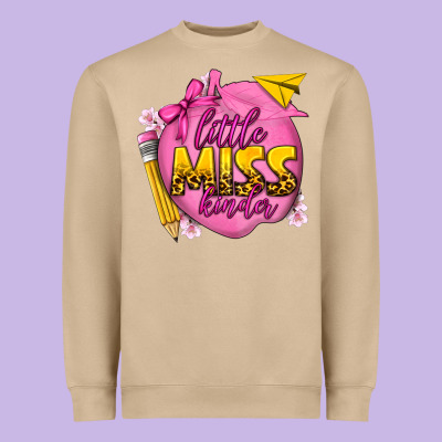 Little Miss Kinder Heavyweight Sweatshirt Designed By Texasbilliewilder