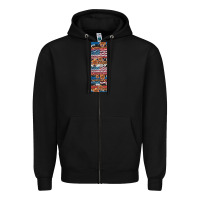 Black usa flag and western patterns  penwraps Zipper Hoodie - Artiststas