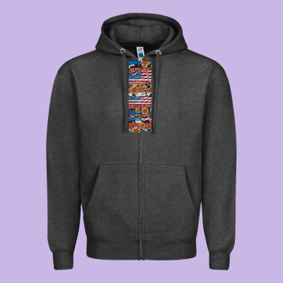 Usa Flag And Western Patterns  Penwraps Zipper Hoodie Designed By Artiststas