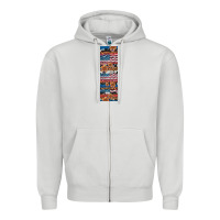 Dove Grey usa flag and western patterns  penwraps Zipper Hoodie - Artiststas