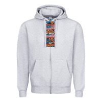 Heather Grey usa flag and western patterns  penwraps Zipper Hoodie - Artiststas