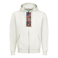 Oatmeal Heather usa flag and western patterns  penwraps Zipper Hoodie - Artiststas