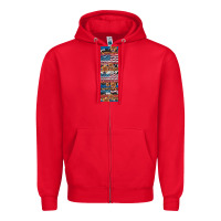 Red usa flag and western patterns  penwraps Zipper Hoodie - Artiststas