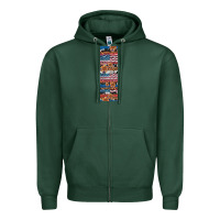 Sports Green usa flag and western patterns  penwraps Zipper Hoodie - Artiststas