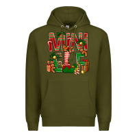 Army Green Christmas Mini Elf Premium Hoodie - BundleAndBundleShop
