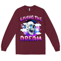 Burgundy living the dream Long Sleeve Tee - JahusDesignShop