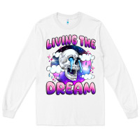 White living the dream Long Sleeve Tee - JahusDesignShop