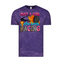 Cloud Purple just a girl who loves racing Vintage Tee - Zillion Design Studio