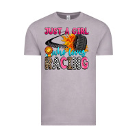 Vintage Zinc just a girl who loves racing Vintage Tee - Zillion Design Studio