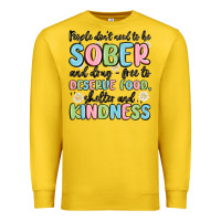 Lemon people dont need to be sober and drugfree to deserve food Premium Sweatshirt - MaliasSmallBusiness