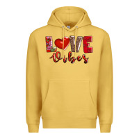 Antique Gold love vibes Premium Hoodie - AdoDesignShop