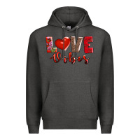 Charcoal Heather love vibes Premium Hoodie - AdoDesignShop
