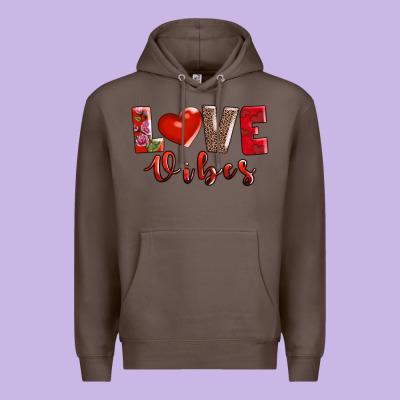 Love Vibes Premium Hoodie Designed By Adodesignshop