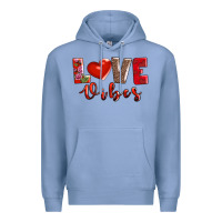Colony Blue love vibes Premium Hoodie - AdoDesignShop