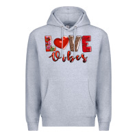 Heather Grey love vibes Premium Hoodie - AdoDesignShop