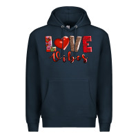 Navy love vibes Premium Hoodie - AdoDesignShop