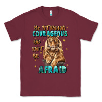 Burgundy be strong and courageous Classic Tee - JahusDesignShop