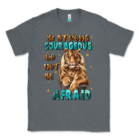Charcoal Heather be strong and courageous Classic Tee - JahusDesignShop