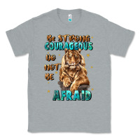 Heather Grey be strong and courageous Classic Tee - JahusDesignShop